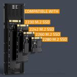 Obudowa/kieszeń Qoltec na dysk M.2 SSD | NVMe | PCIe | USB 3.1 | Super speed 10Gb/s | 4TB | Grafit - 3