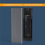 Obudowa/kieszeń Qoltec na dysk M.2 SSD | NVMe | PCIe | USB 3.1 | Super speed 10Gb/s | 4TB | Grafit - 6