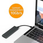 Obudowa/kieszeń Qoltec na dysk M.2 SSD | NVMe | PCIe | USB 3.1 | Super speed 10Gb/s | 4TB | Grafit - 4