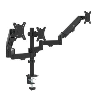 Uchwyt na 3 monitory Maclean MC-137, sprężyna gazowa, 17"-27", 2-8kg, czarny