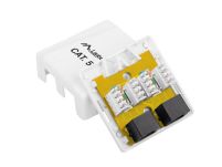 Gniazdo natynkowe Lanberg OU5-0002-W kat.5E 2X RJ45 - 3