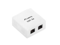 Gniazdo natynkowe Lanberg OU5-0002-W kat.5E 2X RJ45 - 2