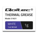Pasta termoprzewodząca Qoltec 1.42 W/m-K | 1g | Biała - 2