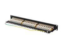 Patch panel Lanberg 24 port 1U kat.6A ekranowany czarny - 6