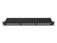 Patch panel Lanberg 24 port 1U kat.6A ekranowany czarny - 4