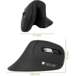 Mysz bezprzewodowa Techly 2.4GHz RF USB pionowa 3200dpi optyczna - 4