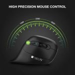 Mysz bezprzewodowa Techly 2.4GHz RF USB pionowa 3200dpi optyczna - 10