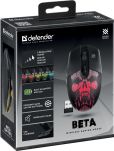 Mysz bezprzewodowa Defender BETA GM-707L optyczna 1600dpi czarna LED AKUMULATOR 6 przycisków Gaming bezklikowa silent - 4