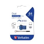 Pendrive Verbatim Store 'n' Go Dual 64GB USB-C/USB 3.0 - 3