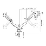 Uchwyt do monitora podwójny LCD/LED LogiLink aluminiowy, VESA 100x100, 13-32