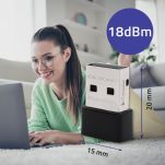 Adapter Qoltec Wi-Fi USB ultraszybki, bezprzewodowy mini | standard AC | 650Mbps - 6
