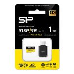 Karta pamięci Silicon Power Inspire microSDXC 1TB V30 UHS-I U3 A2 170/160 MB/s TLC + czytnik C200 - 2