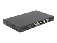 Switch niezarządzalny Lanberg 24x 100Mb PoE+/2x Combo Rack 19