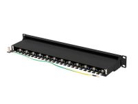 Patch panel Lanberg 24 port 1U kat.7 ekranowany czarny - 5