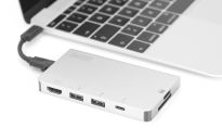 Stacja dokująca podróżna DIGITUS USB Typ C, 6-portów 4K 30Hz, HQ, aluminiowa, srebrna - 4