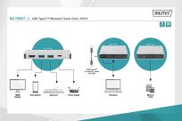 Stacja dokująca podróżna DIGITUS USB Typ C, 6-portów 4K 30Hz, HQ, aluminiowa, srebrna - 7