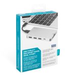 Stacja dokująca podróżna DIGITUS USB Typ C, 6-portów 4K 30Hz, HQ, aluminiowa, srebrna - 8