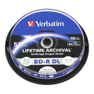 Płyty BD-R DL Verbatim M-Disc 50GB 6x Inkjet Printable (Spindle 10)