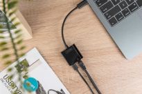 Karta sieciowa DIGITUS przewodowa USB 3.0 Typ C do RJ45 Gigabit Ethernet oraz 1xUSB Typ C z PD 2.0 - 6
