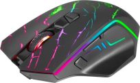 Mysz bezprzewodowa Defender URAN GM-503 optyczna 3200dpi czarna RGB AKUMULATOR 8 przycisków Gaming - 3