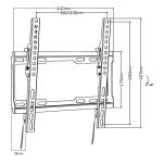 Uchwyt do TV Maclean MC-412, max VESA 400x400, 32-70
