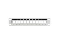 Patch panel pusty Lanberg 12 port 1U 10