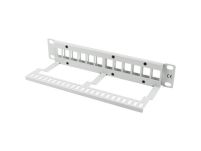Patch panel pusty Lanberg 12 port 1U 10