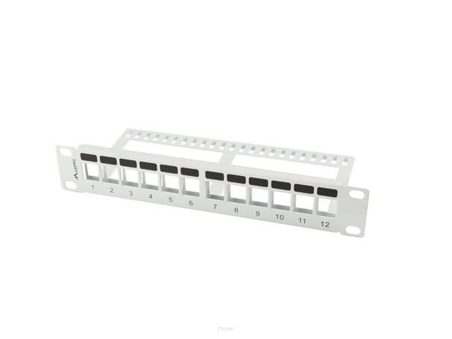 Patch panel pusty Lanberg 12 port 1U 10