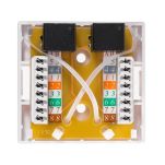 Gniazdo natynkowe kompletne 2xRJ45 8p8c UTP Cat6 LSA Netrack - 11