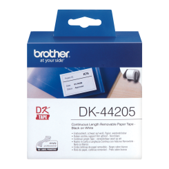 Brother DK-44205 etyk pap biała/Bk 62m