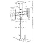 Uchwyt do telewizora Maclean MC-866T, elektryczny, wysuwany, TUYA, 37''-80'', VESA 600x400, max 60kg - 8